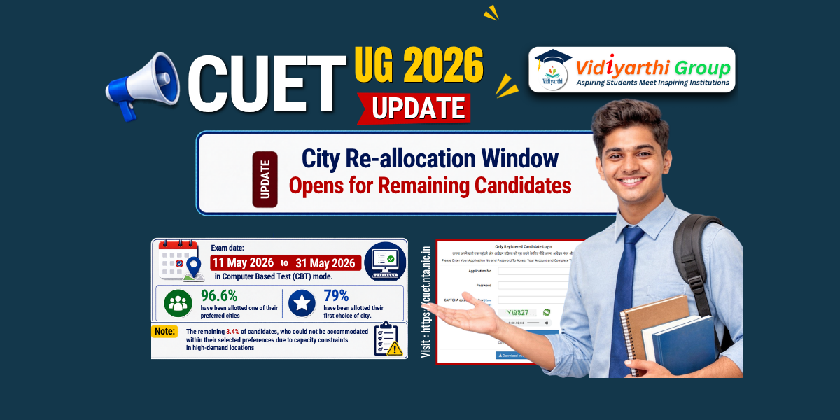 CUET UG 2026 City allotment window re open