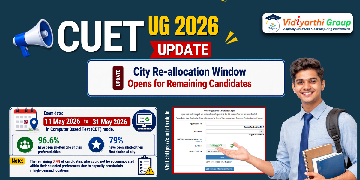CUET UG 2026 City allotment window re open
